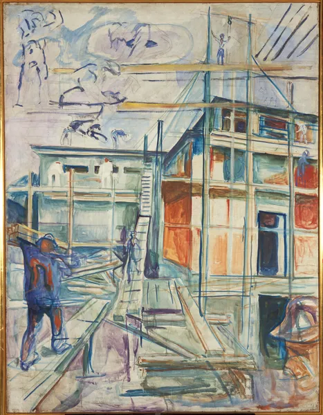 The Building Of The Winter Studio av Edvard Munch