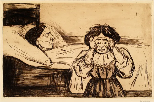 The Dead Mother and Her Child av Edvard Munch