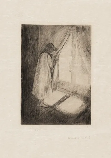 The Girl at the Window av Edvard Munch