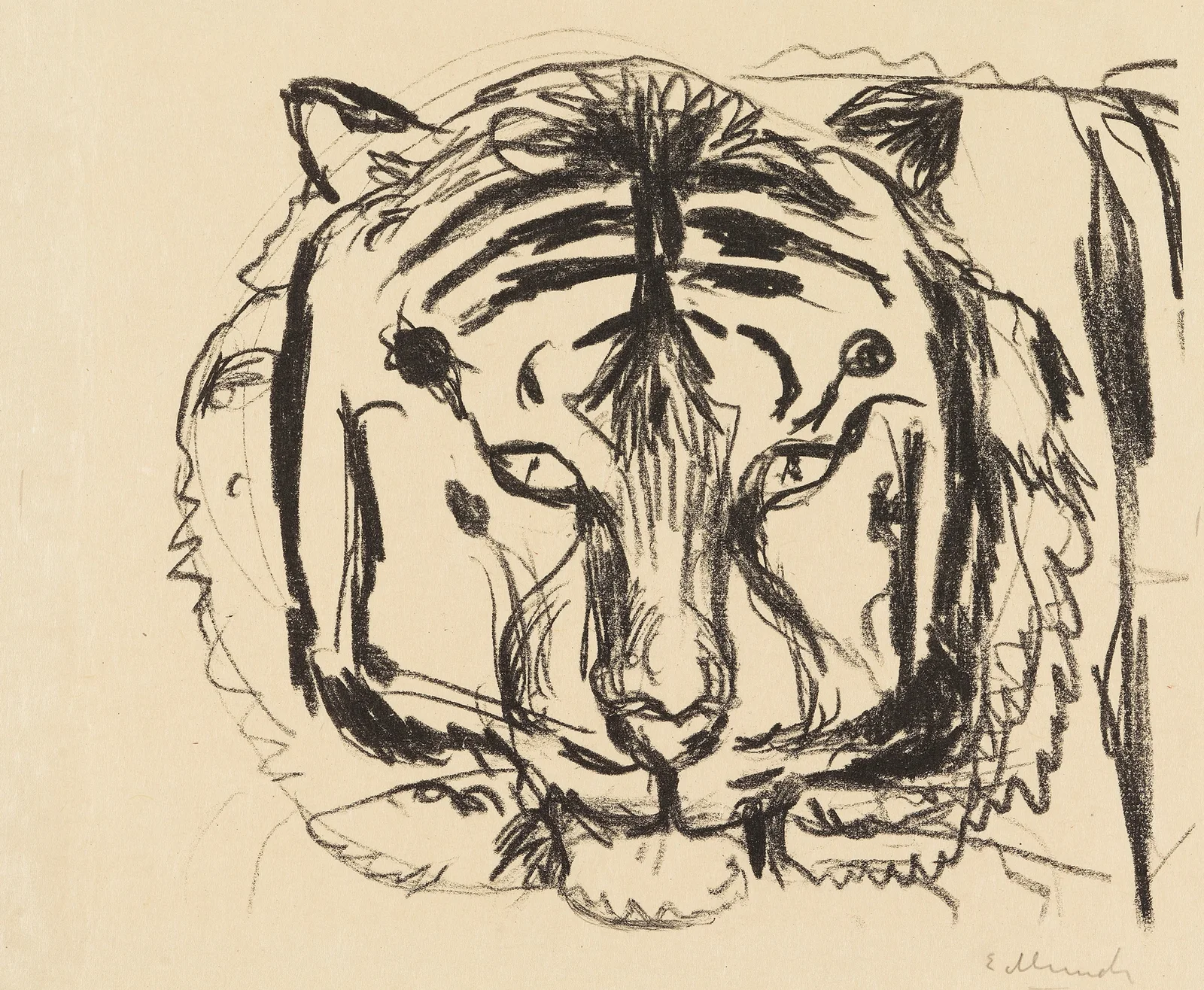 Tigerkopf II av Edvard Munch