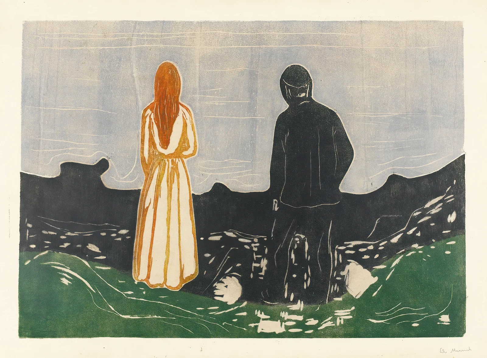 Two Human Beings. The Lonely Ones av Edvard Munch