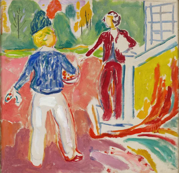 Two Women by the Veranda Steps av Edvard Munch