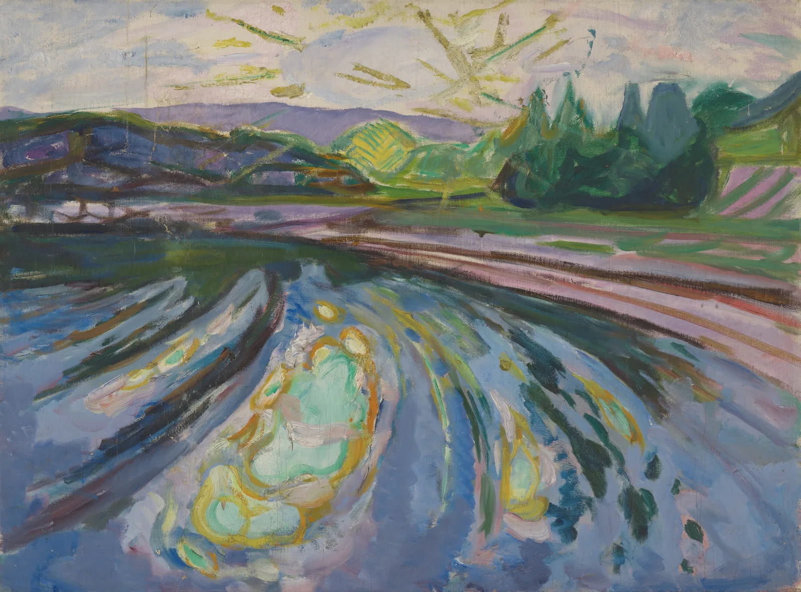 Waves Against The Shore av Edvard Munch