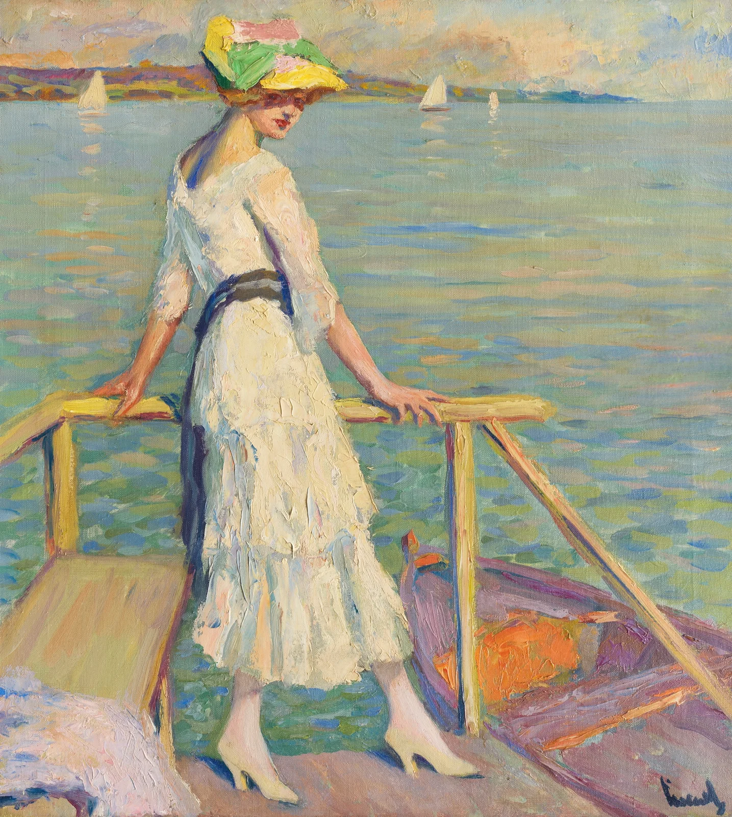Abend am See av Edward Cucuel