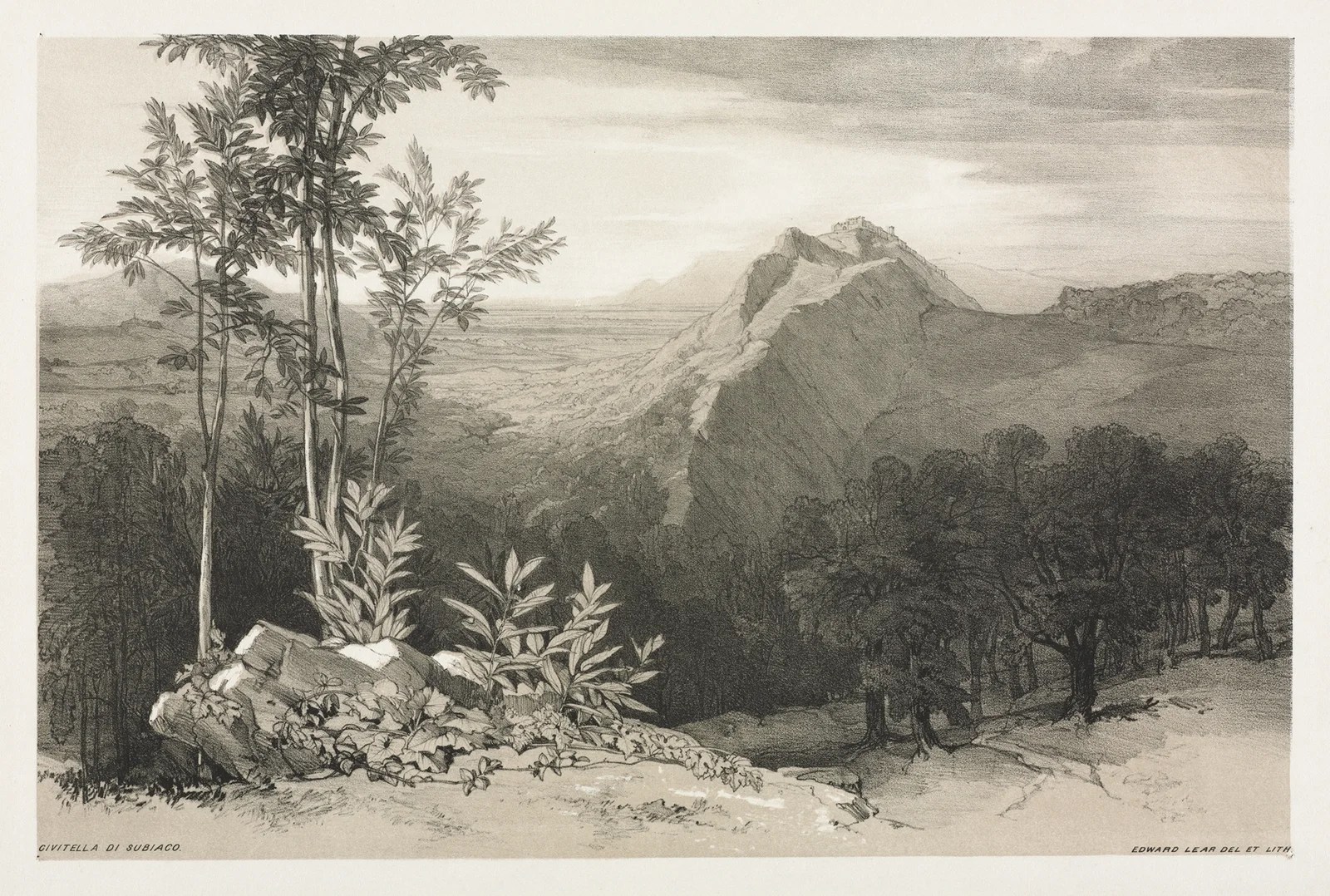 Civitella di Subiaco av Edward Lear