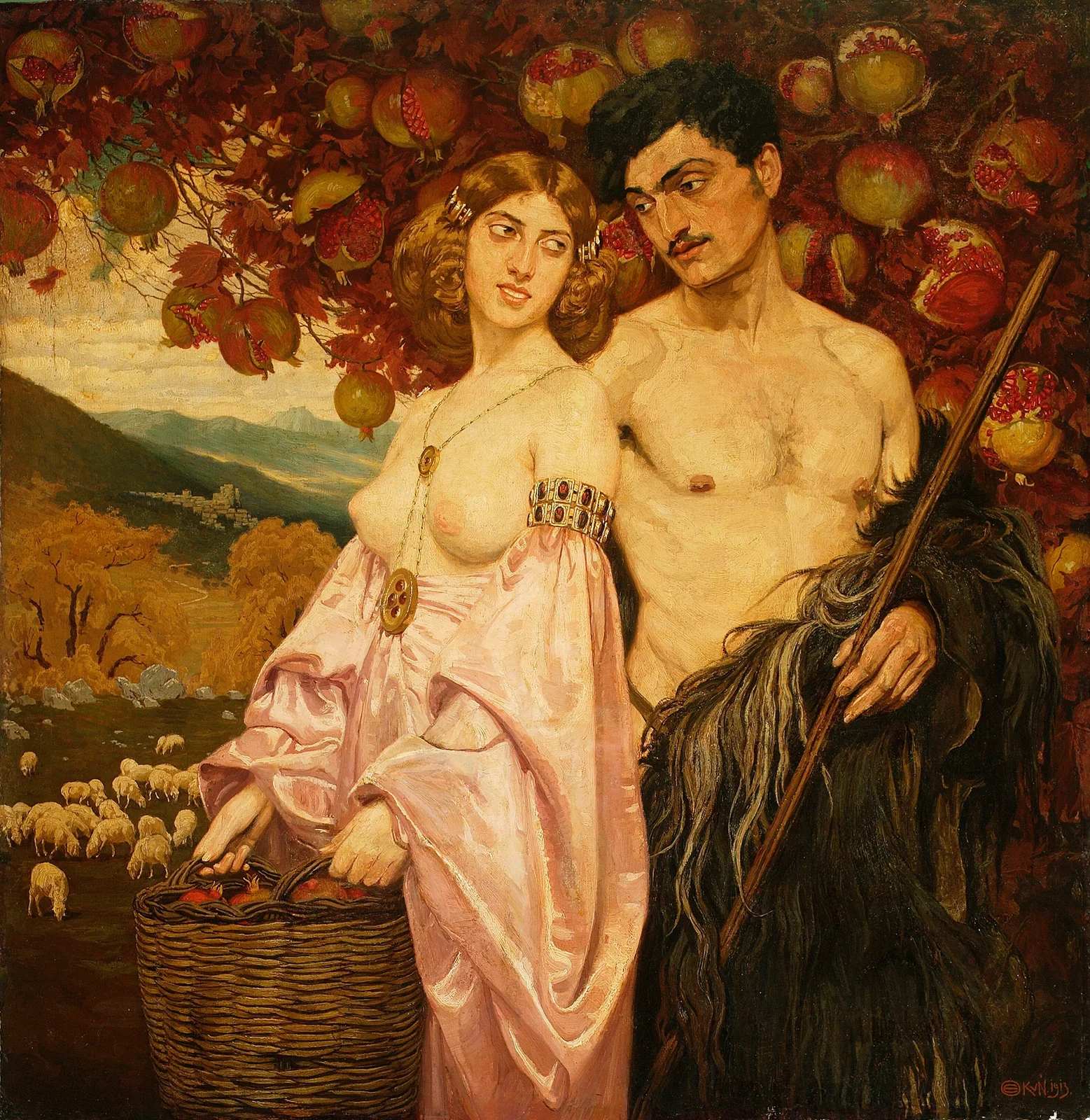Self portrait with Sicilian av Edward Okuń