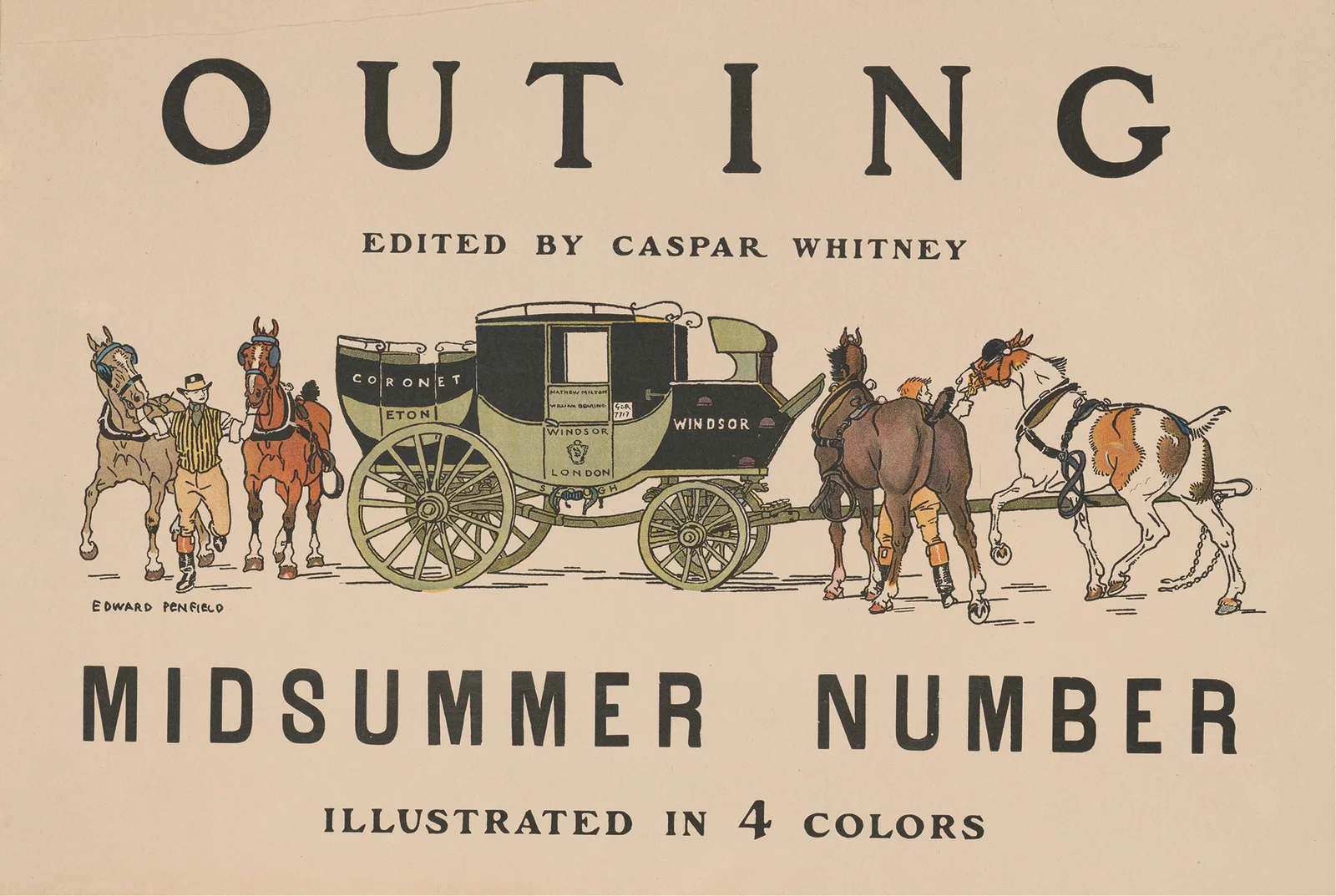 Outing edited by Caspar Whitney av Edward Penfield