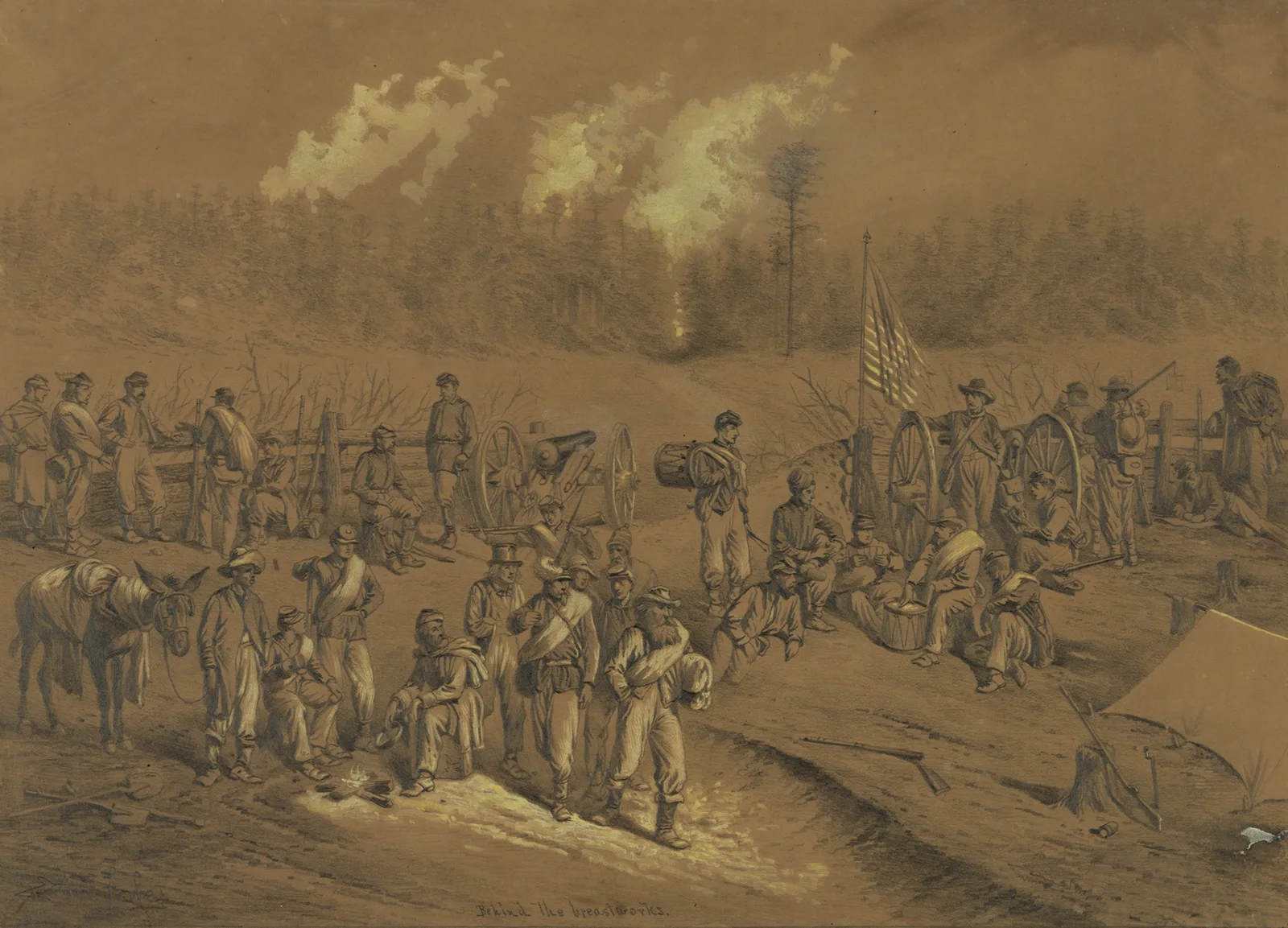 A lull in the fight av Edwin Forbes