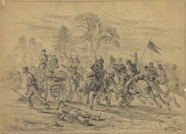 Cavalry charge near Culpeper Court House, Va. av Edwin Forbes