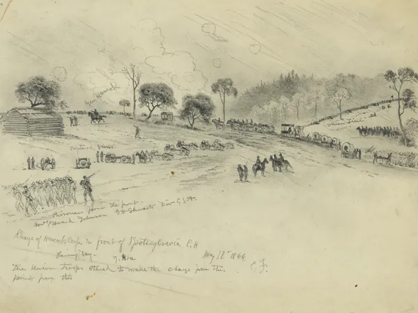Charge of Hancock’s Corps in front of Spottsylvania Court House av Edwin Forbes