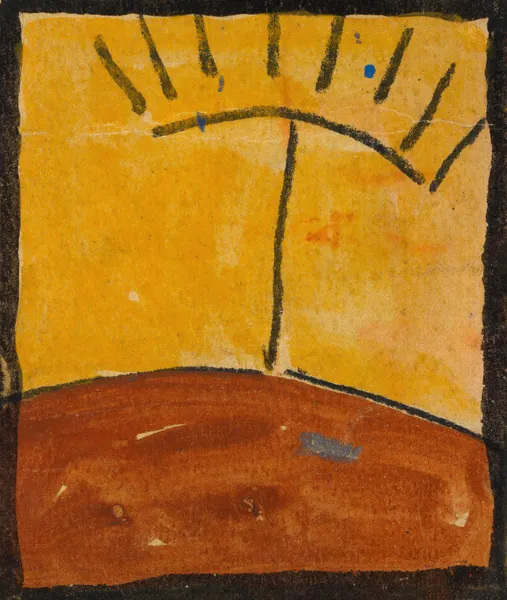 Abstrahierte Landschaft mit Sonnenaufgang av Egon Schiele
