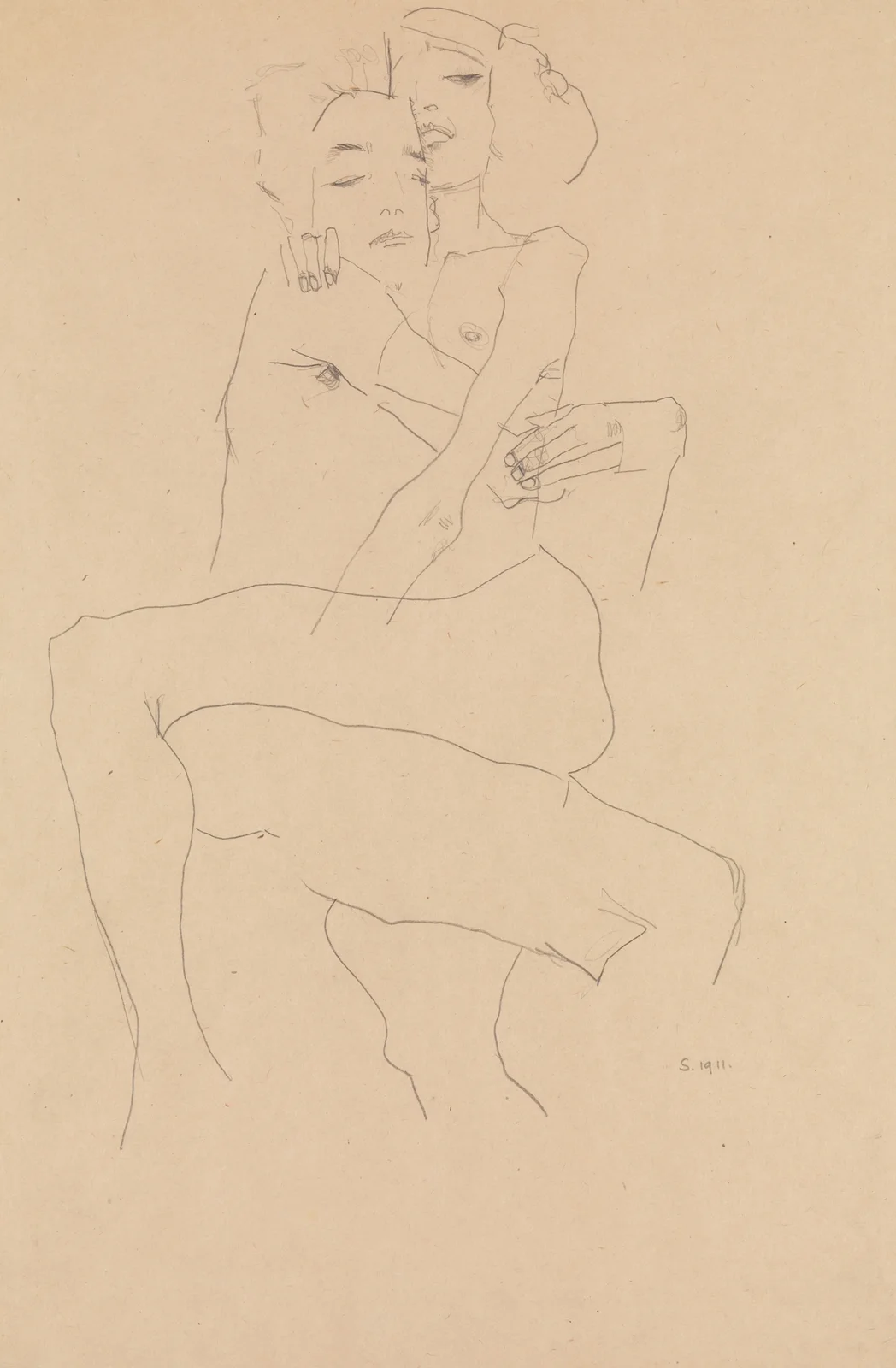 Couple Embracing av Egon Schiele