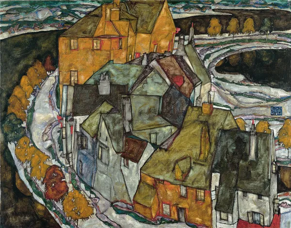 Crescent of Houses II av Egon Schiele
