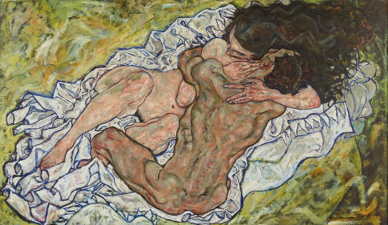 Die Umarmung av Egon Schiele
