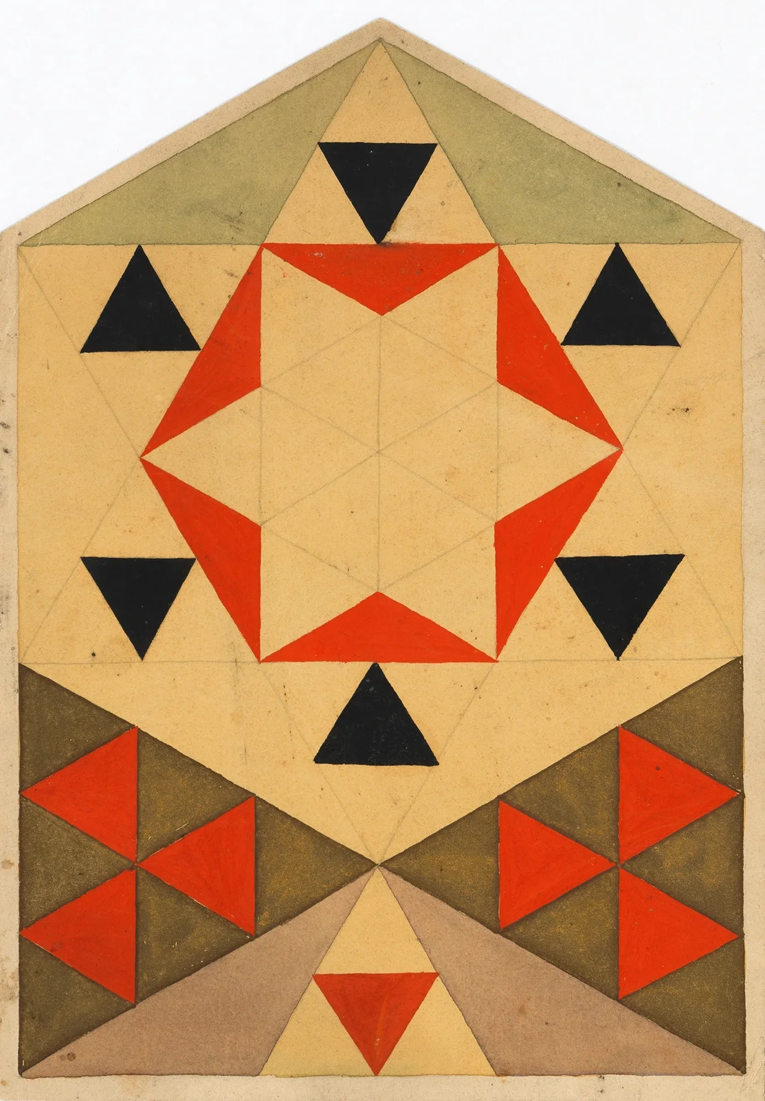 Geometrische Studie (Schülerarbeit) av Egon Schiele