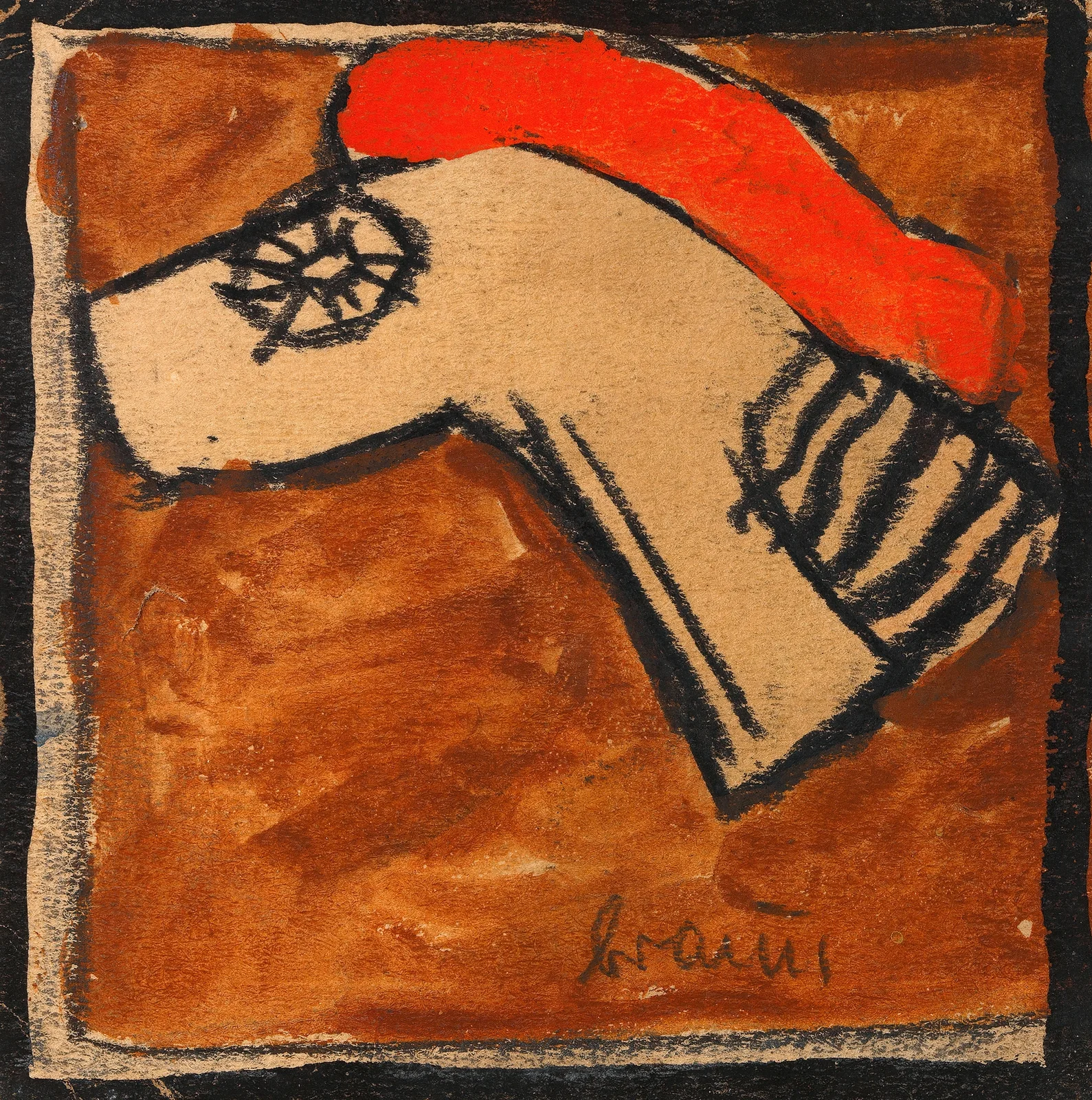 Kopfteil eines Rossharnisch av Egon Schiele