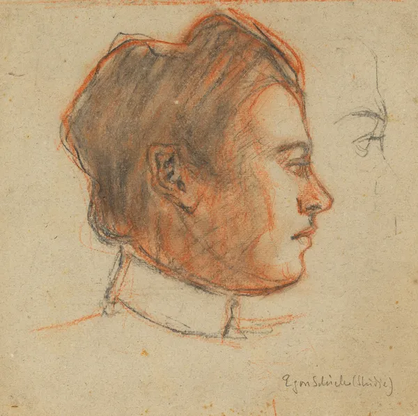 Krumauer Verwandter des Künstlers av Egon Schiele