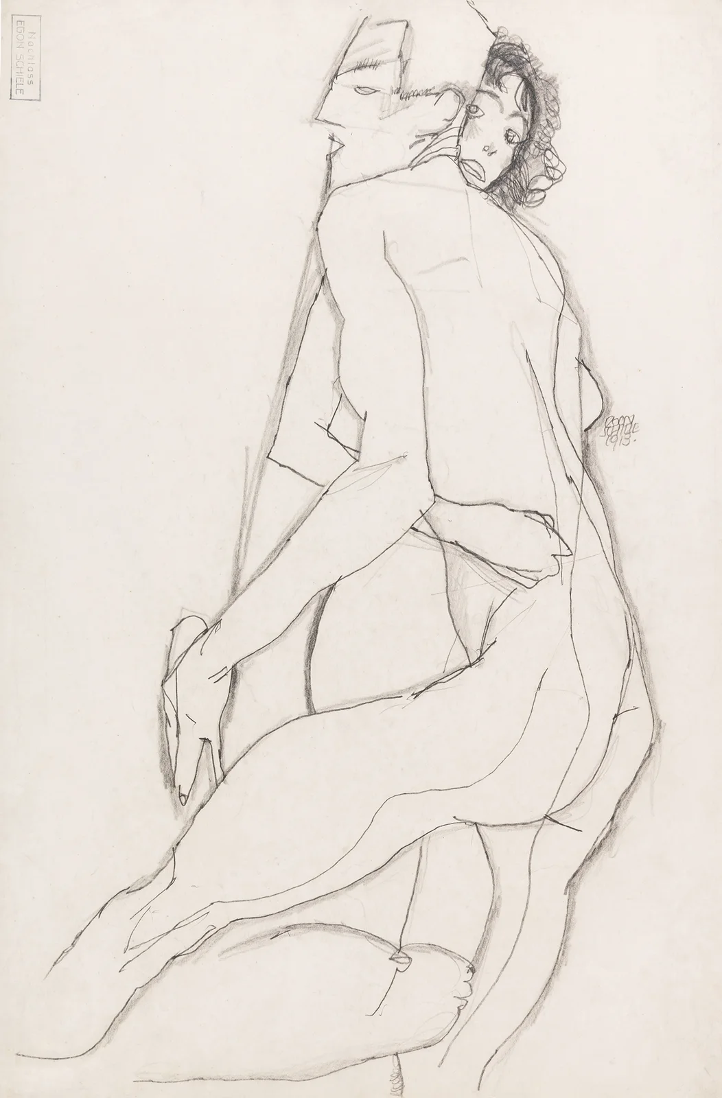 Liebespaar av Egon Schiele