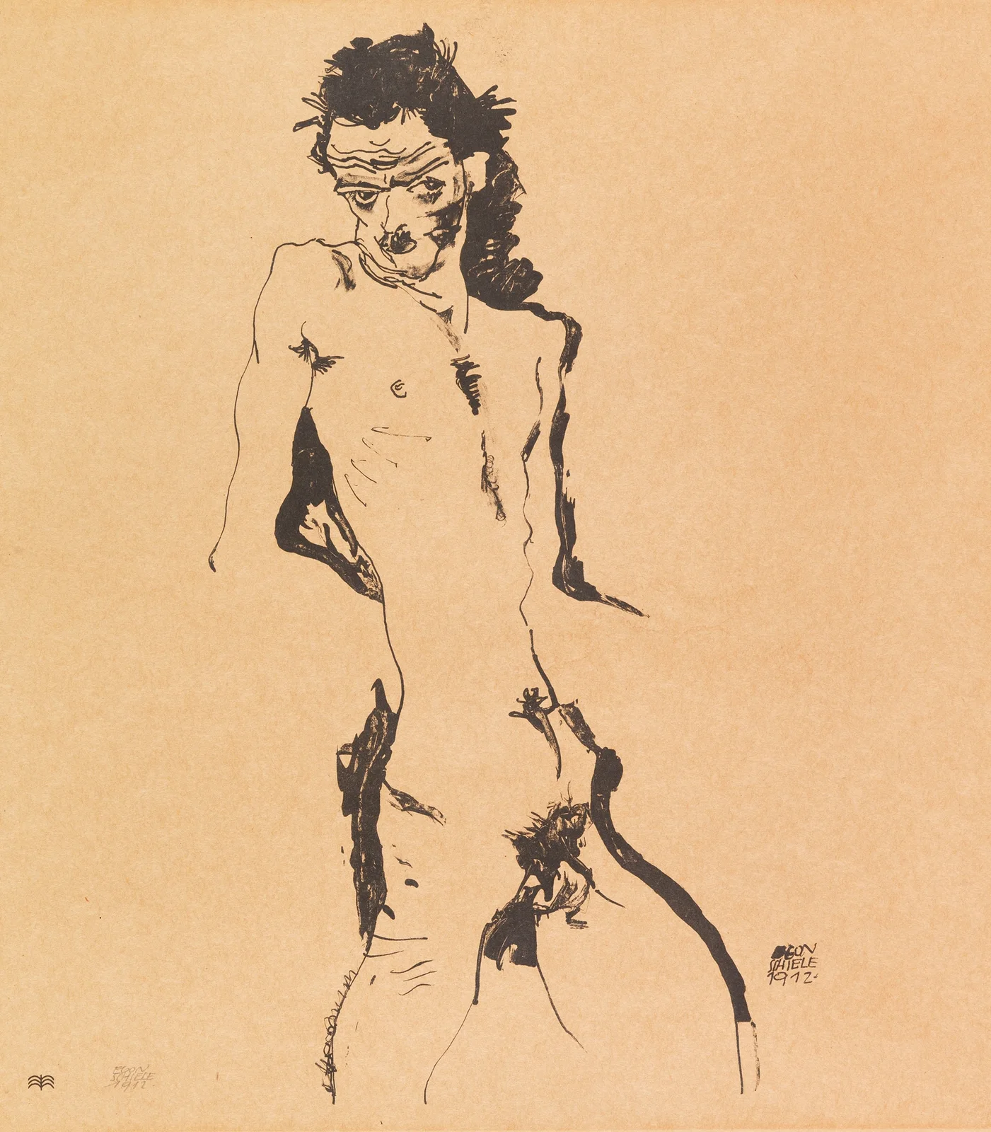 Männlicher Akt av Egon Schiele