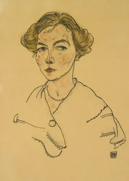 Portrait of a Woman (Lilly Steiner) av Egon Schiele