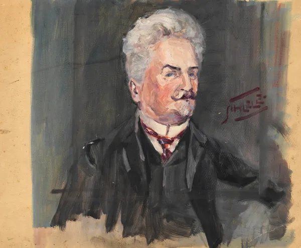 Porträt Leopold Czihaczek, 1907 av Egon Schiele