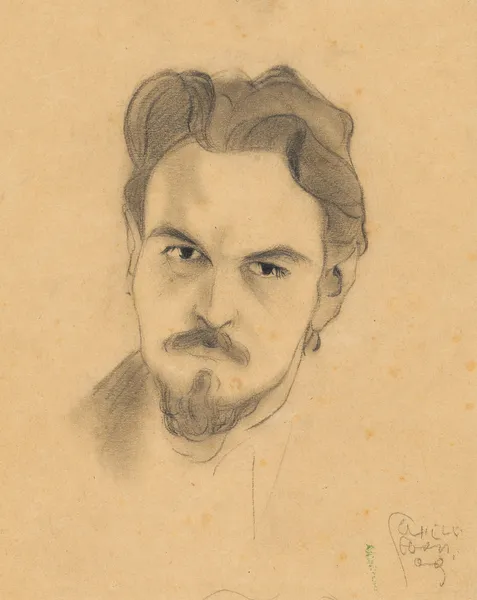 Porträtstudie Anton Peschka av Egon Schiele