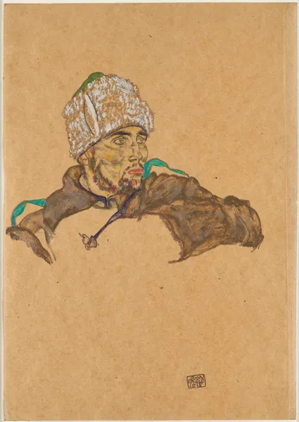 Russischer Kriegsgefangener av Egon Schiele