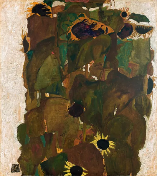 Sonnenblumen I av Egon Schiele
