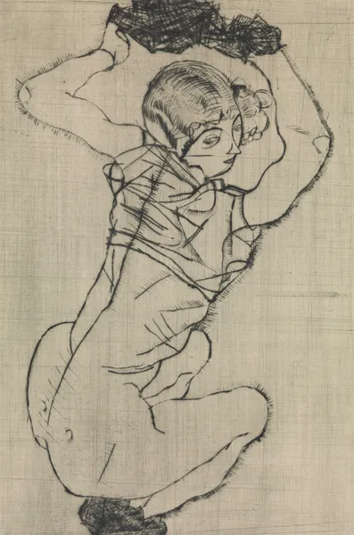 Squatting Woman, 1914 av Egon Schiele