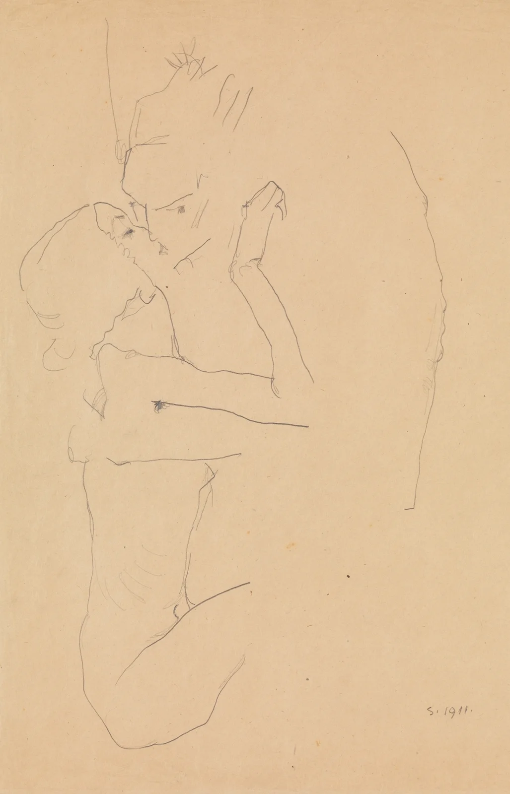 The Kiss av Egon Schiele