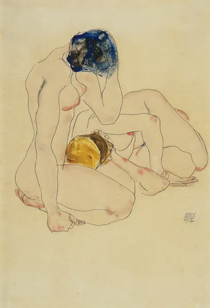 Two Friends av Egon Schiele