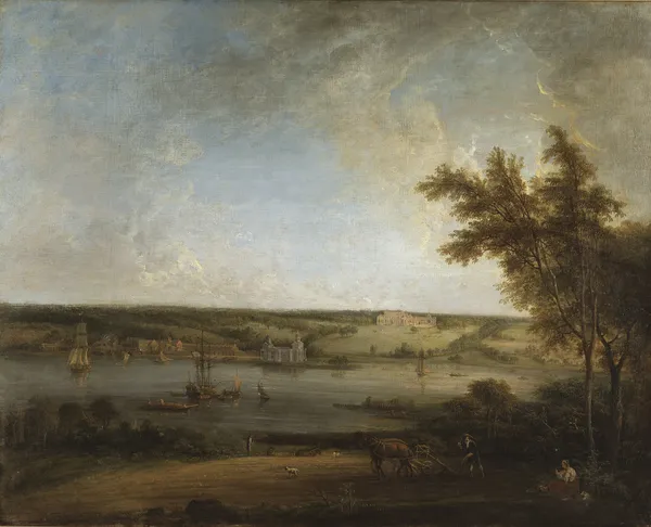 Engelskt landskap från Mistley Hall, Essex av Elias Martin