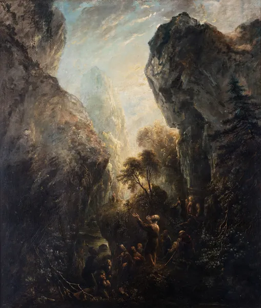 Johannes Döparen predikar av Elias Martin