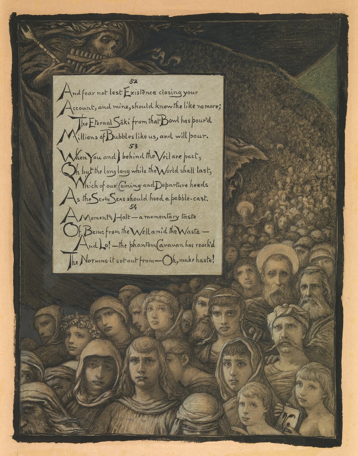 Death’s Review av Elihu Vedder