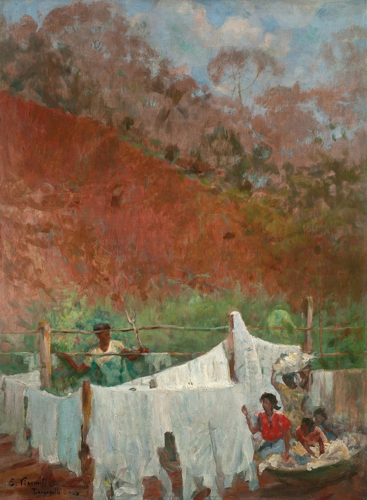 Roupa estendida av Eliseu Visconti