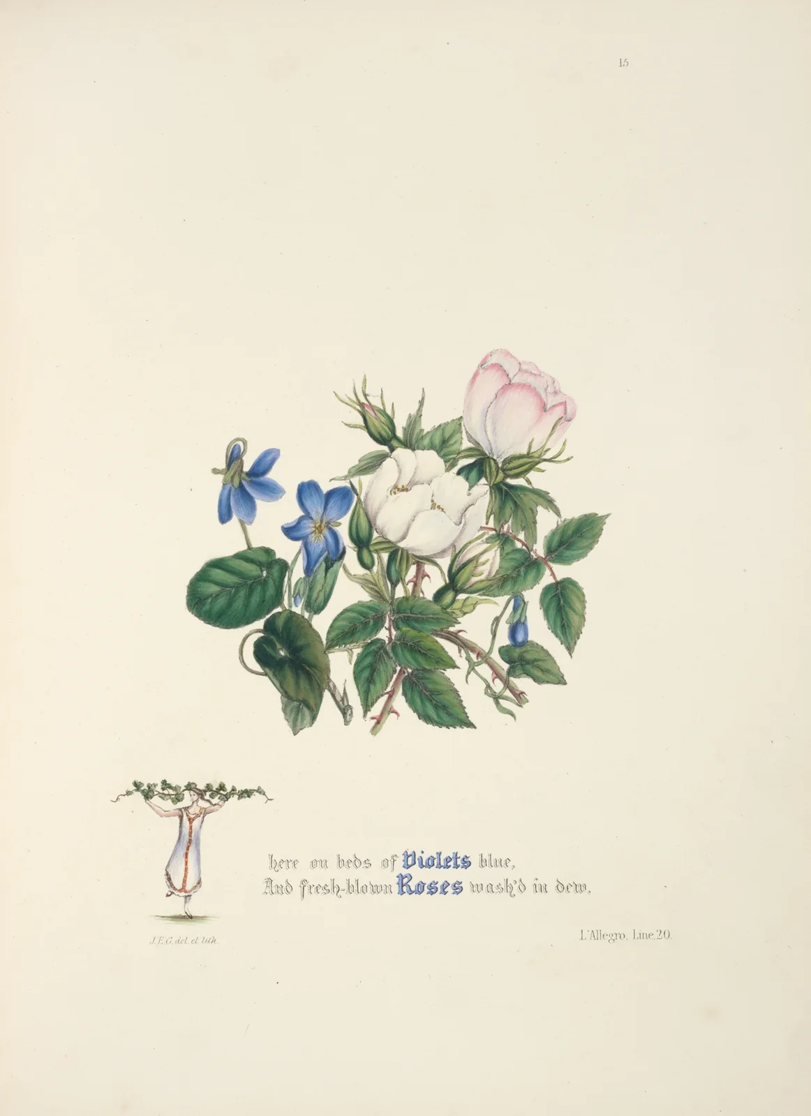 Violets and roses av Jane Elizabeth Giraud