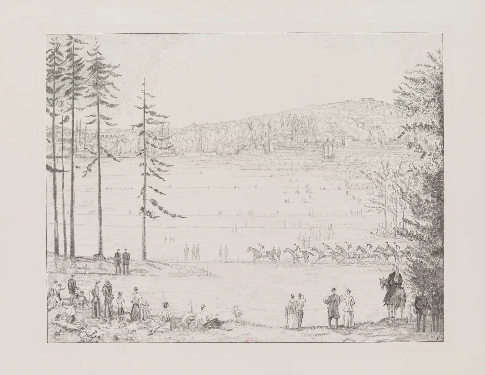 Courses à Longchamp av Jean-Émile Laboureur