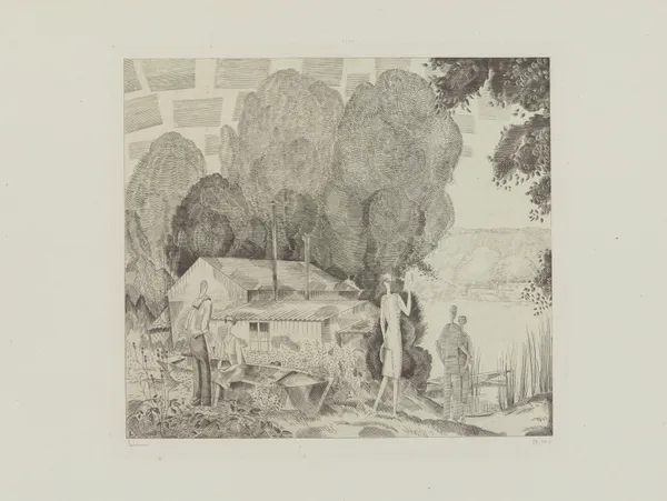 L’Auberge du bord de l’eau av Jean-Émile Laboureur