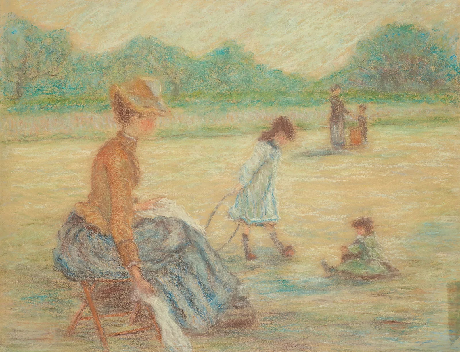 Étude pour ‘Le Square (Jardin du Luxembourg)’ av Claude-Émile Schuffenecker