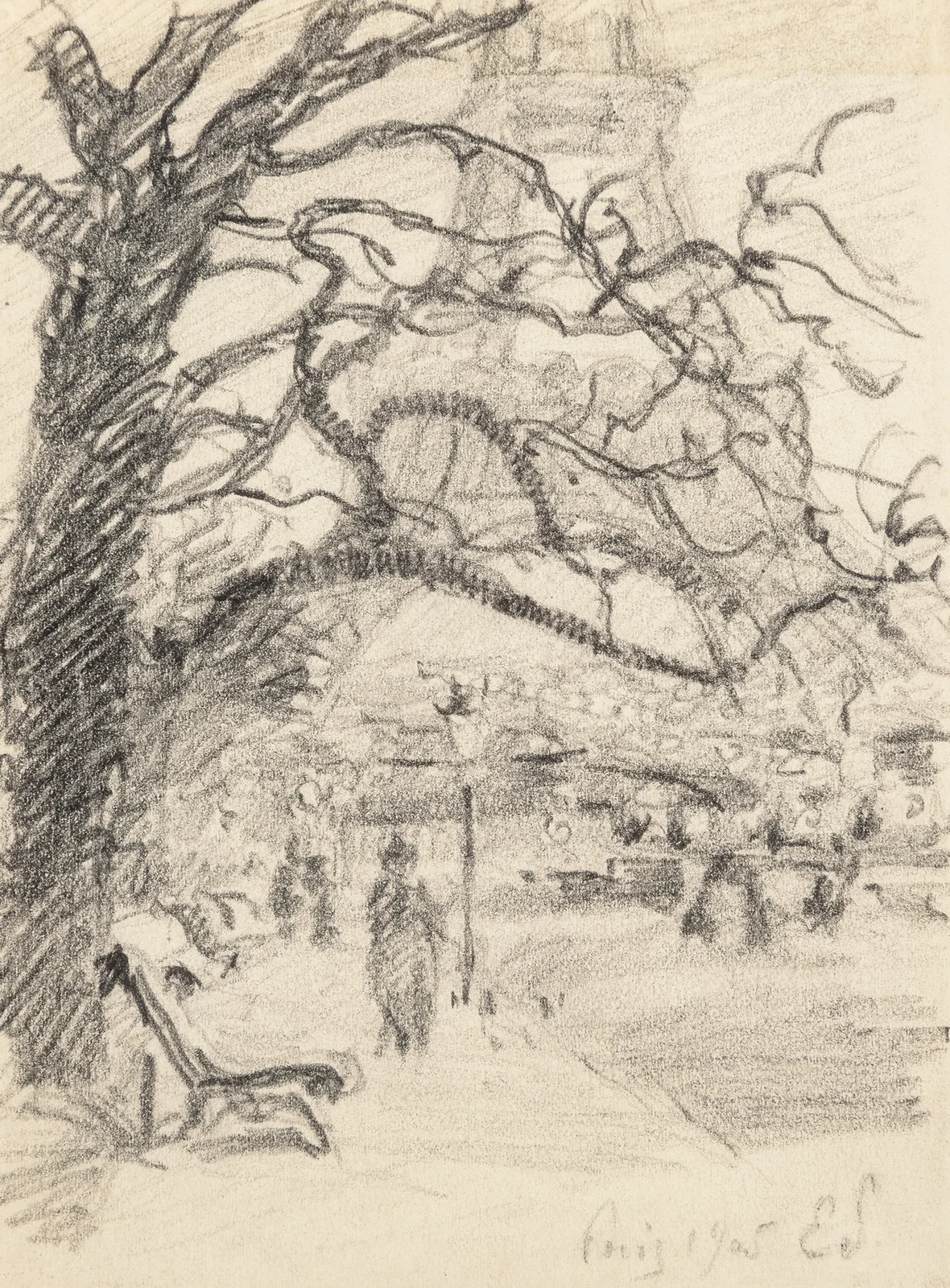 Paris, Champs de Mars av Claude-Émile Schuffenecker