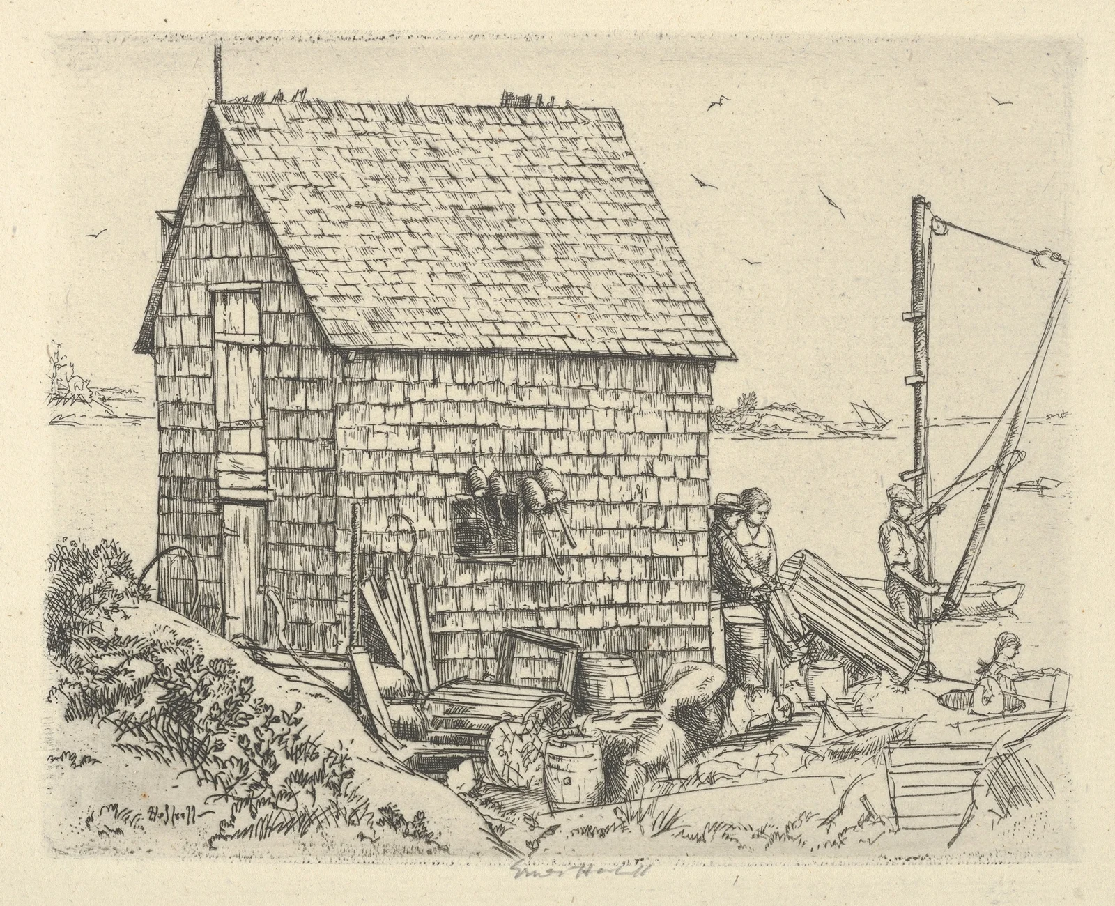 Fish House Idyll av Ernest Haskell