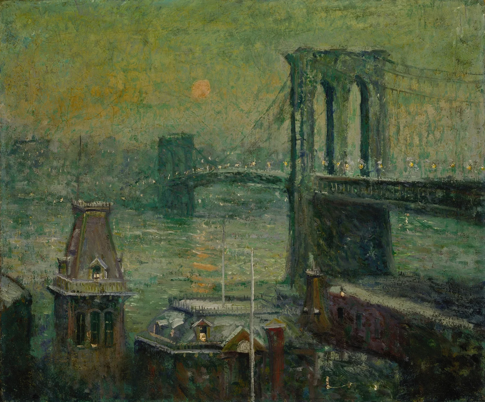 Brooklyn Bridge av Ernest Lawson