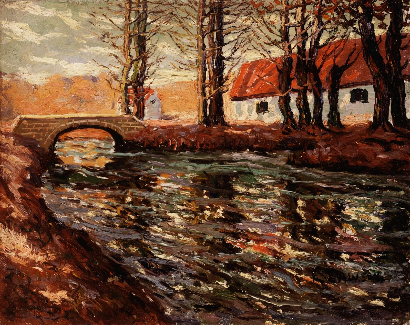 River Landscape (early 20th century) av Ernest Lawson