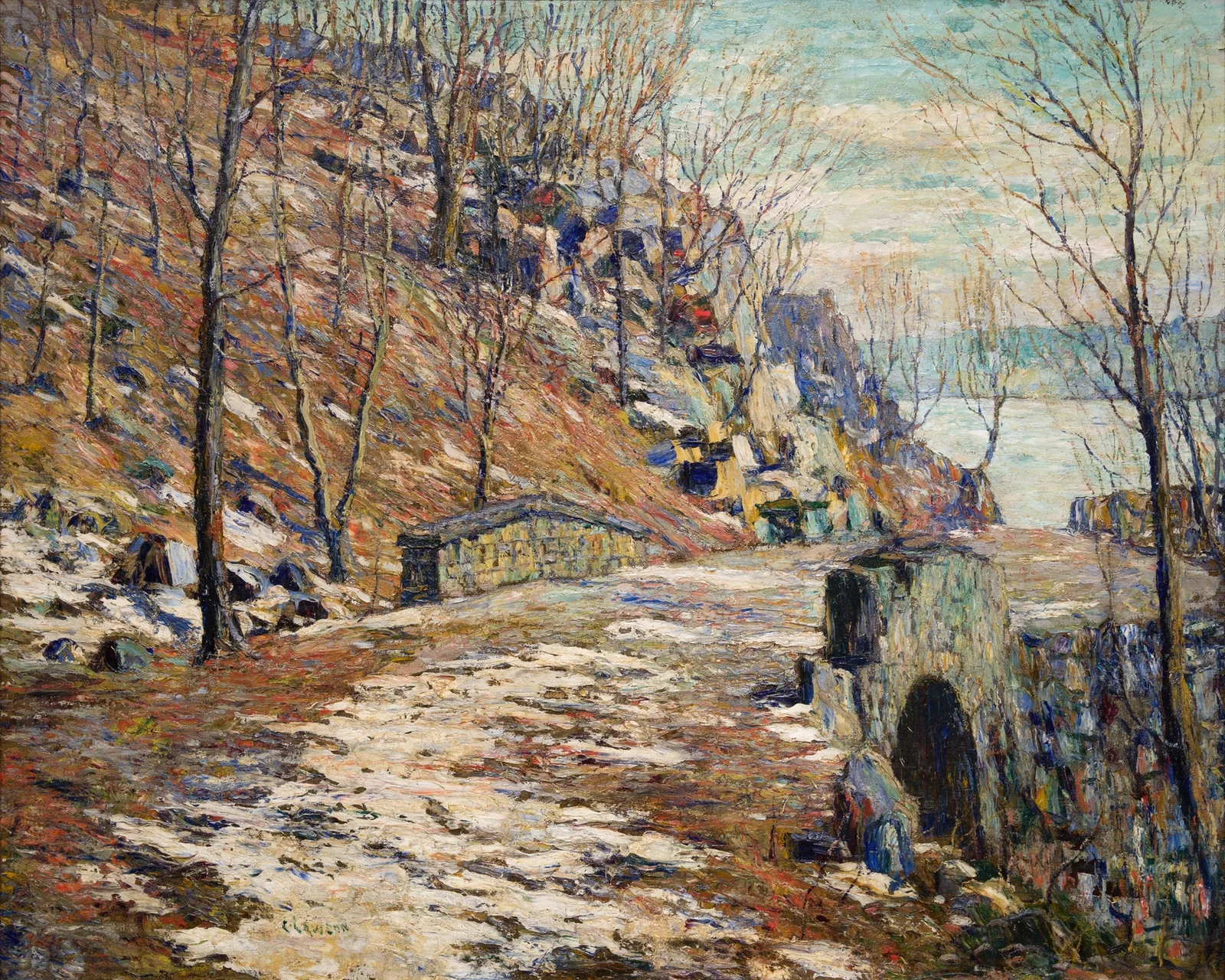 Road Down the Palisades av Ernest Lawson