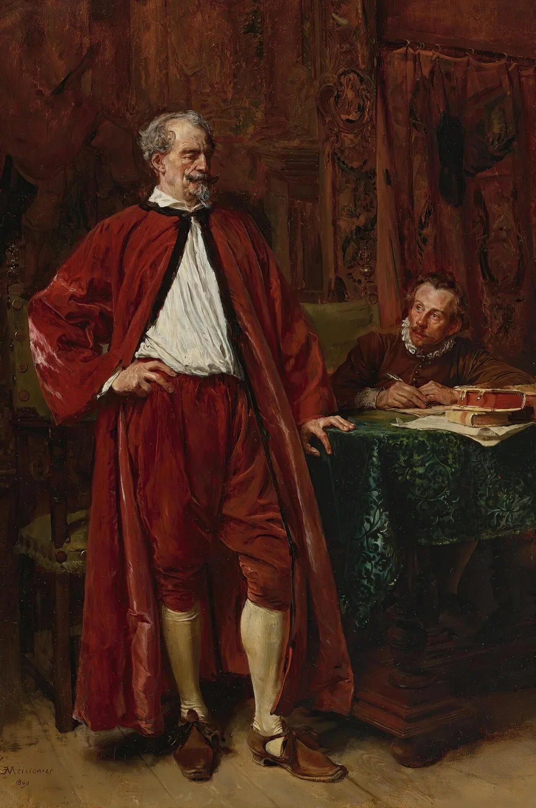 Diderot and his scribe av Ernest Meissonier