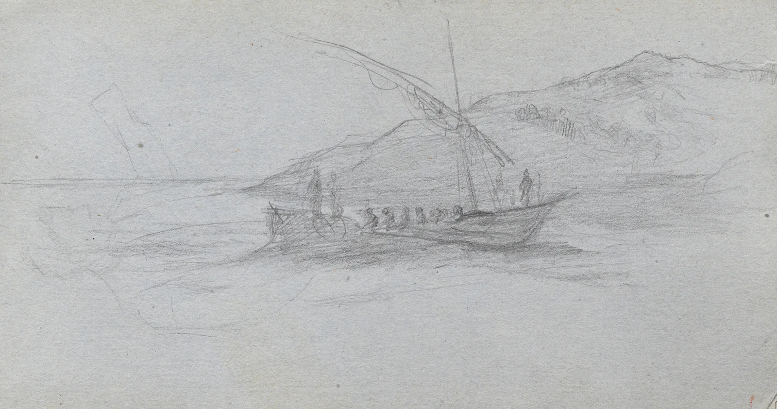 Seascape and Figure av Ernest Meissonier