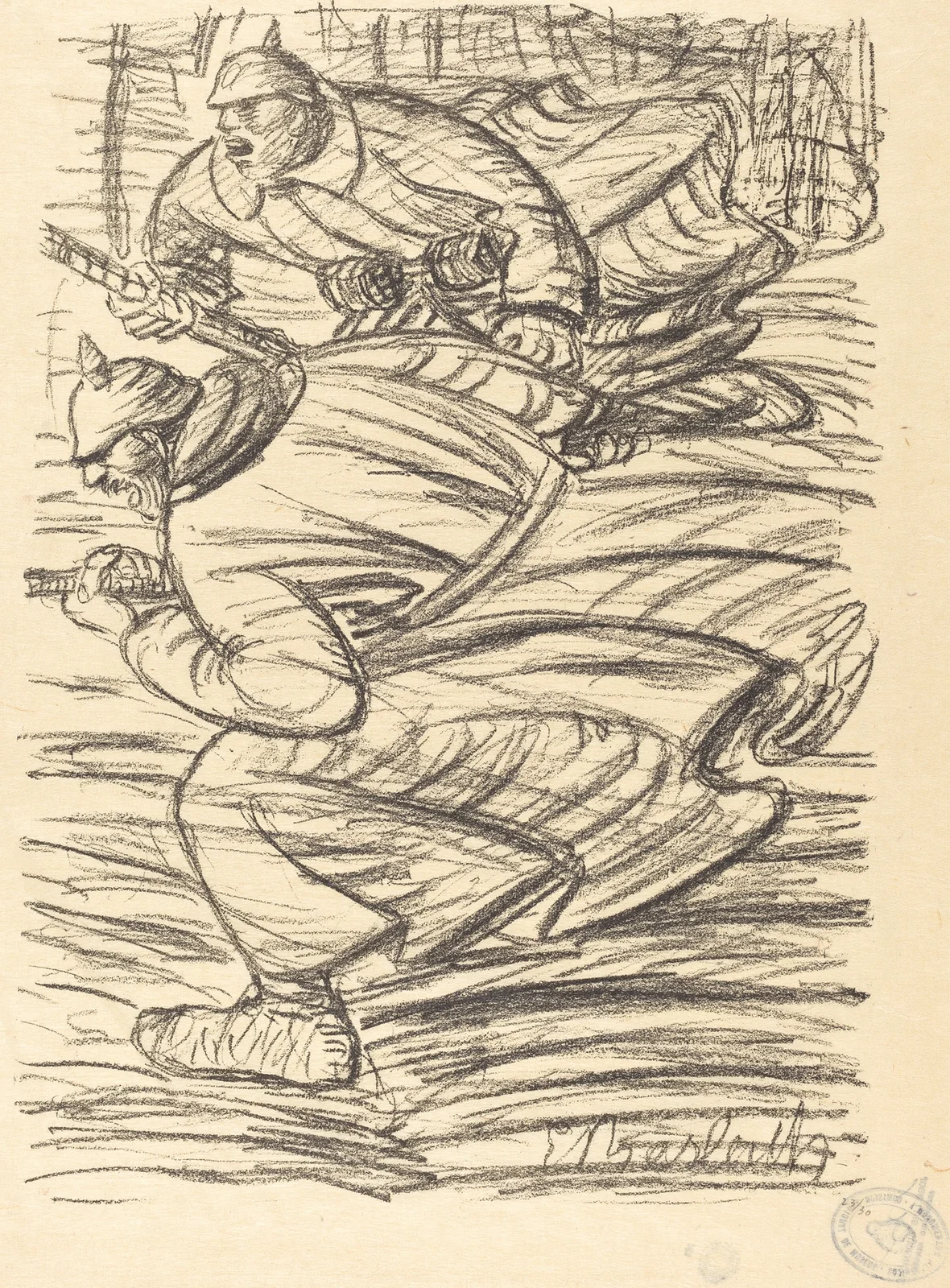 The Assault av Ernst Barlach