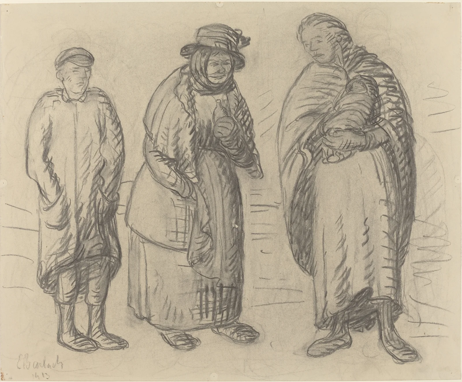 Three Figures av Ernst Barlach