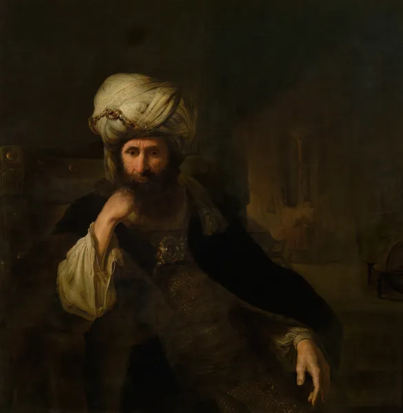 Portrait of a Man in Eastern Attire av Christian Wilhelm Ernst Dietrich
