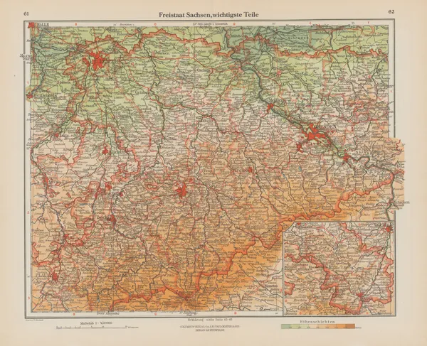 Freistaat Sachsen, wichtigste Teile av Ernst Friedrich